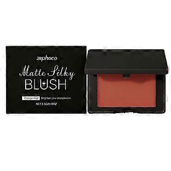 Zephoco Orange-Red Matte Blush: Portable, Long-Lasting, Natural Finish for Daily Wear