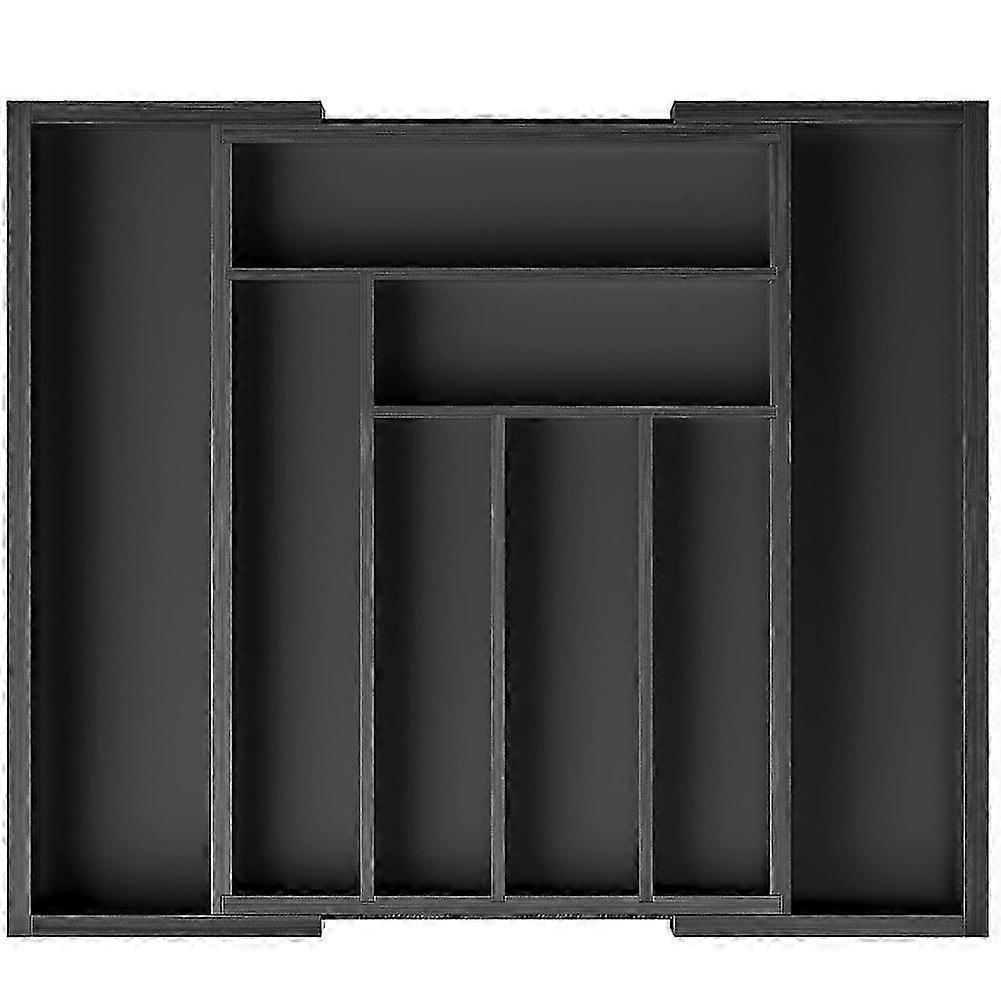 Bamboo Drawer Organizer Can Be Expanded. Kitchen Appliance Bracket Adjustable Tableware Tray