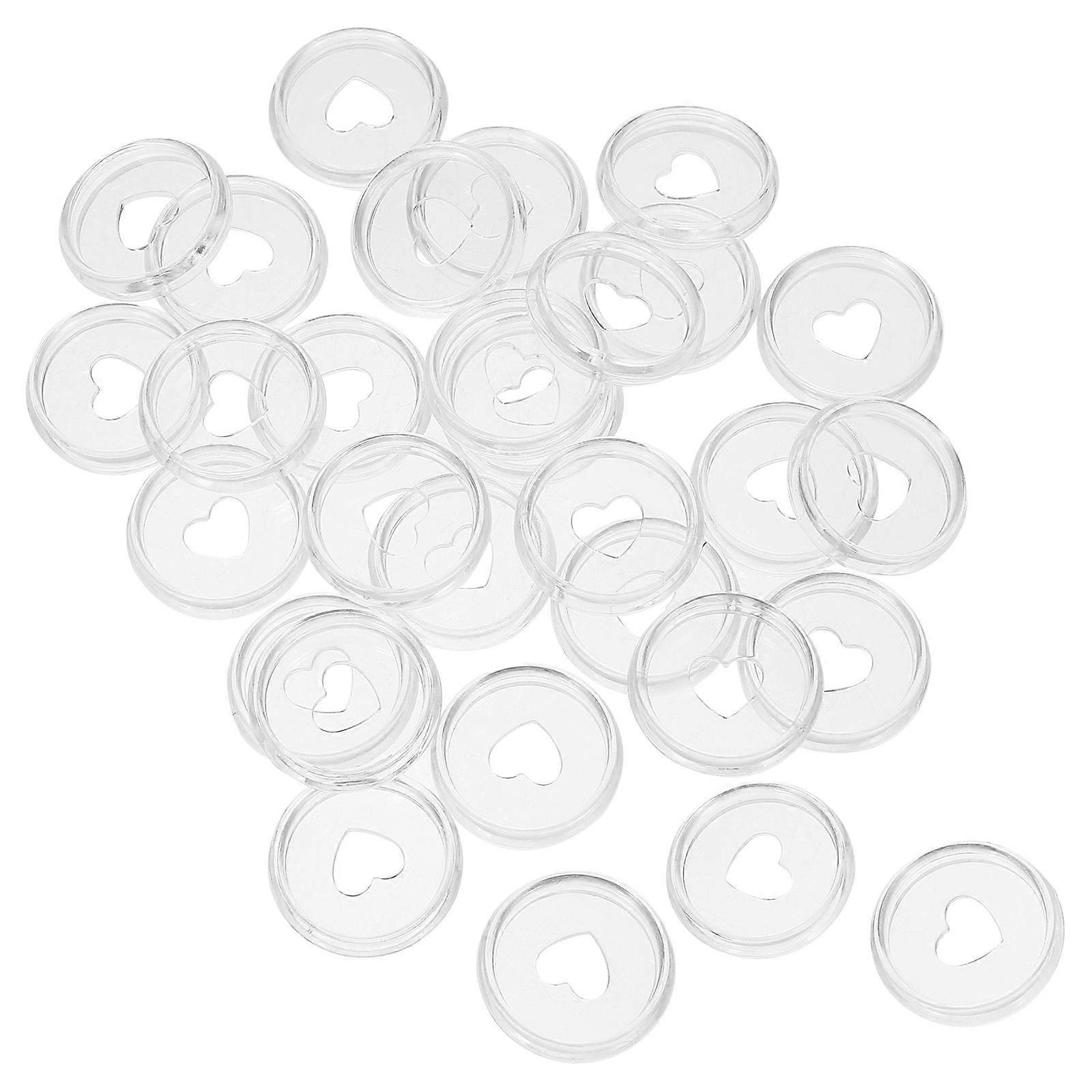 Binder Discs Transparent ABS Binder Discs for Planner 30Pcs Set