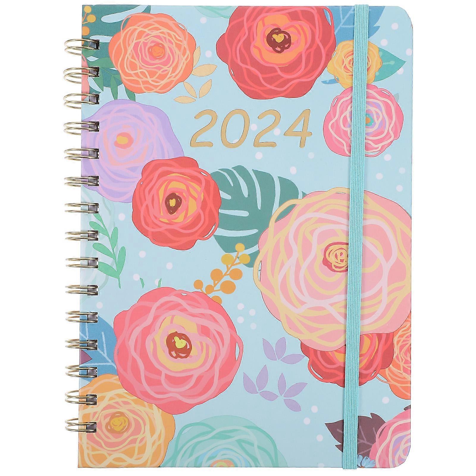 Flower Diary Multi-Function Note Book for Writing Daily Planner Organizer Office Accessory