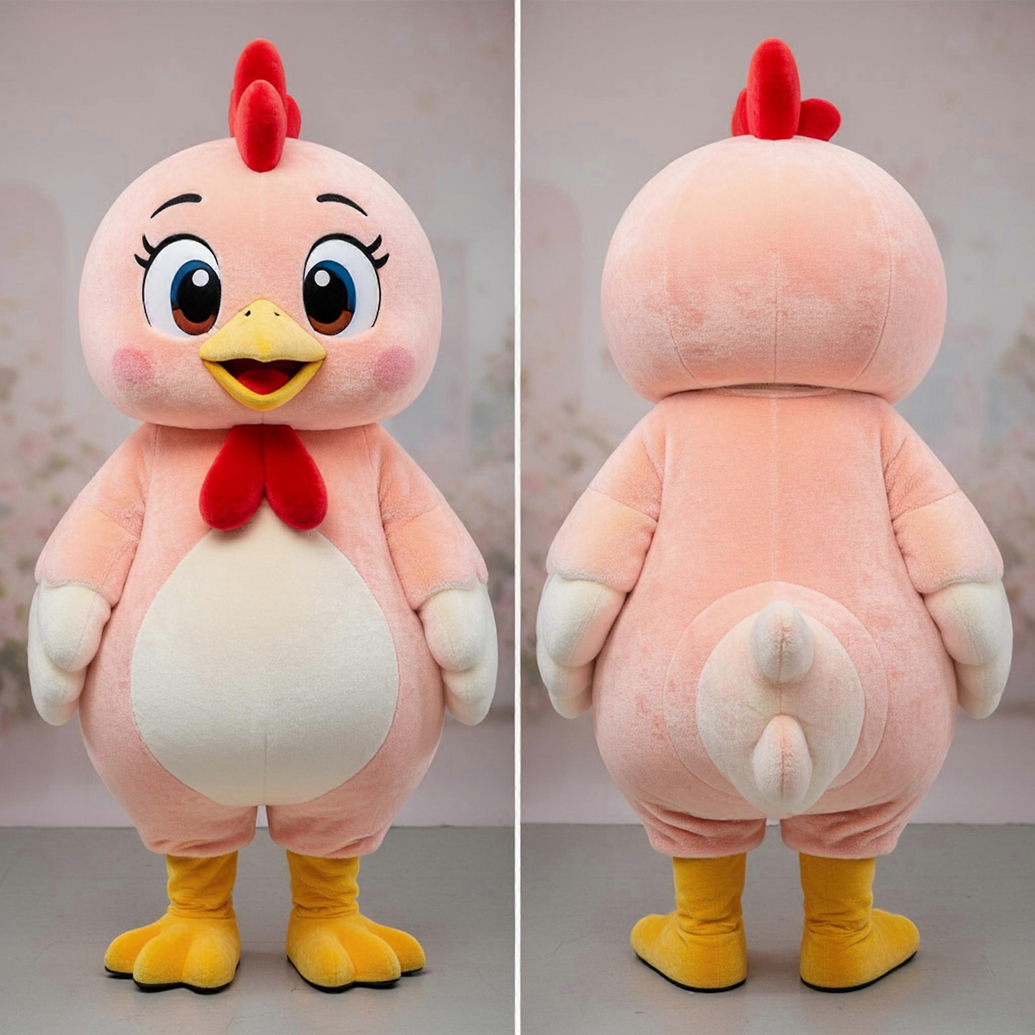 MASTICOT Peach Velvety Hens Mascot