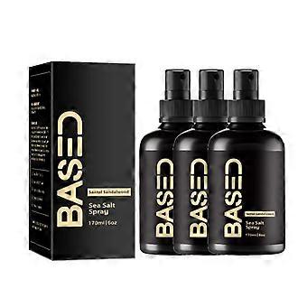 3 Bas ed on Sea Salt Spray & Santal Sandalwood Curl Cream For Natural Light Hold,Sea Salt Spray for Volumizing Hair, 170ml Texturizing & Strengtheni