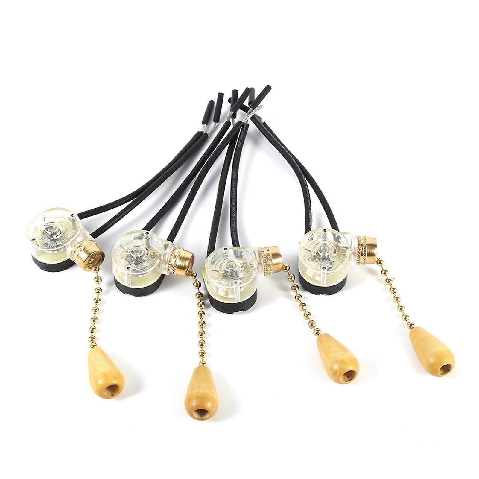 4Pcs Universal Home Ceiling Fan Lamp Wall Light Replacement Pull Chain Cord Switch(YMCAT)