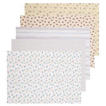 Poppenhuisaccessoires: mini muurstickers voor decoratie, 5 vellen in diverse kleuren.