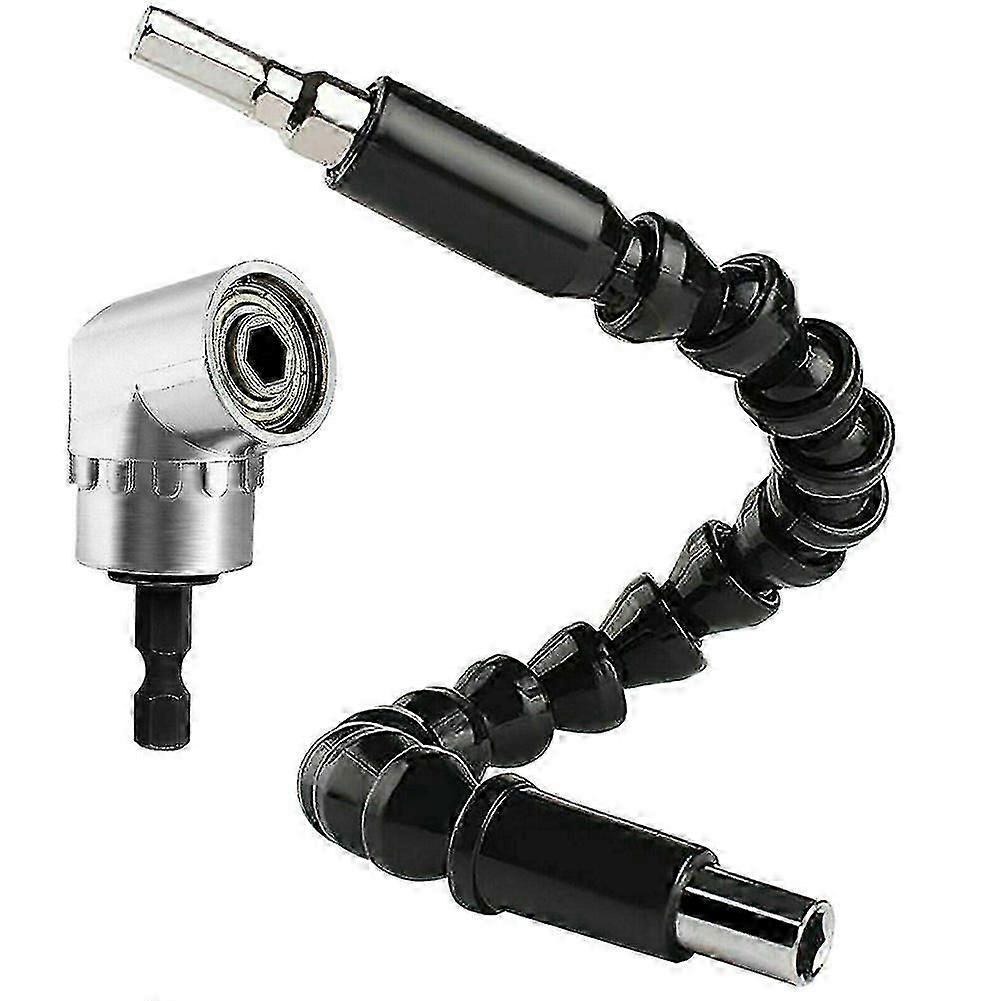 Universal Screwdriver Right Angle Drill Flexible Shaft Extension Bits Holder Kit
