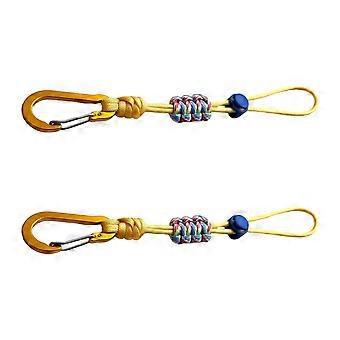 Wrist Hoop Water Bottles Clip Lanyards for Outdoor Carrying, Braided Cord with Spring-Gate Carabiner for Hiking, Camp and Travel  Yellow