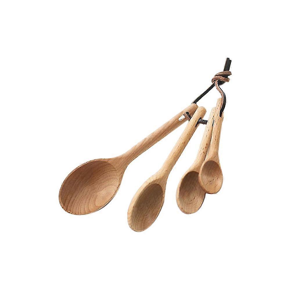 4pcs Beechwood Measuring Spoons