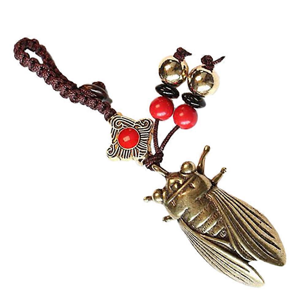 Cicada Brass Keychain Pendant for Decor 1Pcs Ring Accessory