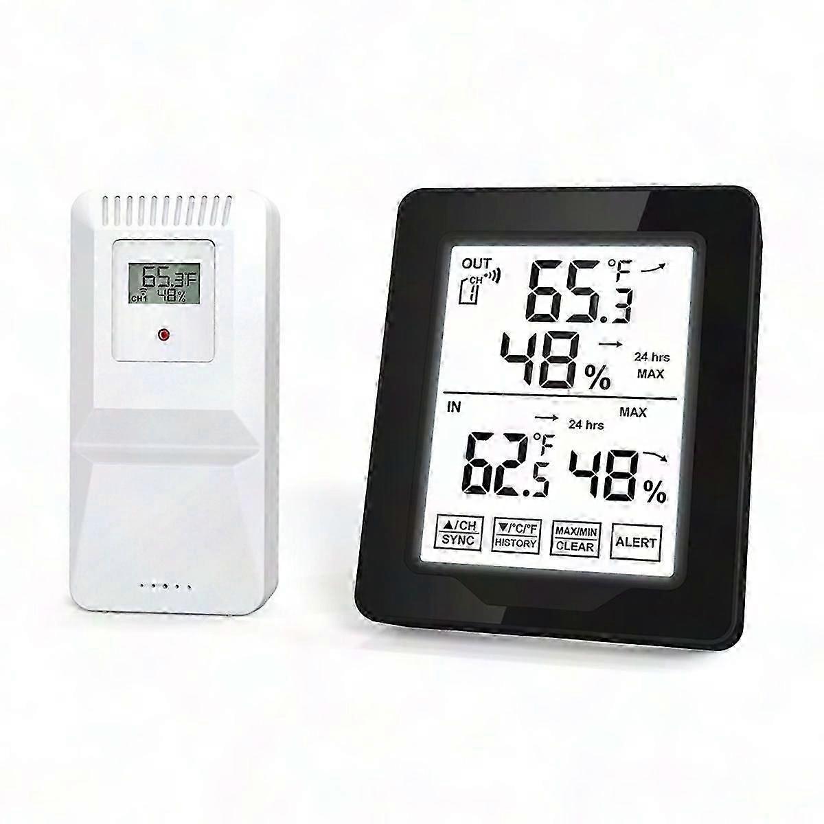 Wireless Indoor Outdoor Digital Thermometer Hygrometer with Backlight & Long Range Sensor