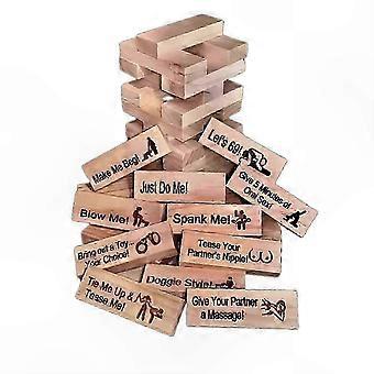 Wooden Date Night Block Tower