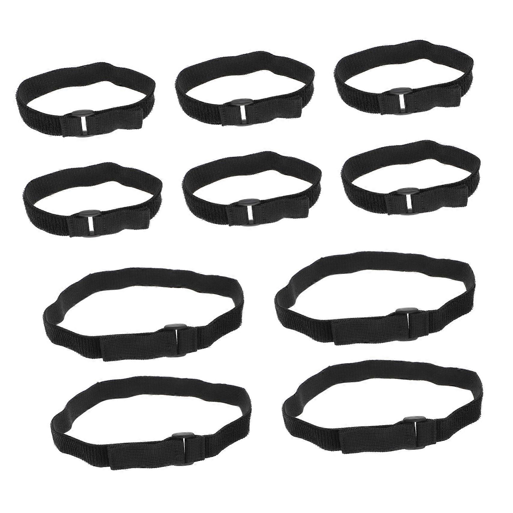 10PCS Adjustable Hook and Loop Cable Management Straps Waterproof Reusable Elastic Cord Organizer for MultiDevice Use