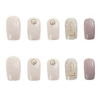 Feeninspiriertes kurzes Perlennagelset