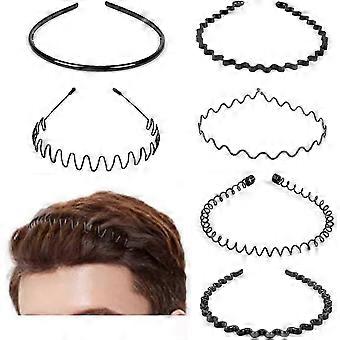 6 Pcs Beauty Care Hair Hoop, Metal Hair Bands, Unisex Headbands for Men Women