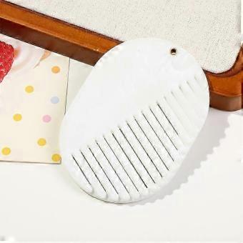 Marble Print Foldable Comb Mirror