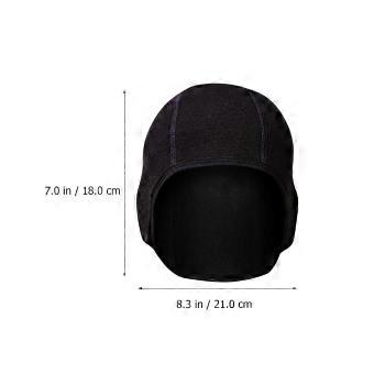 Windproof Cycling Cap Under Bike Hat for Wearing Use 1Pcs Black Polyester