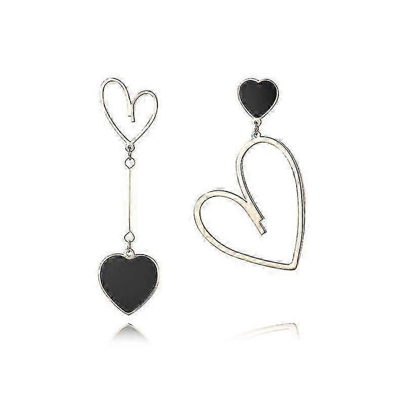 Mismatched Earrings Asymmetric Heart Earrings SQLX