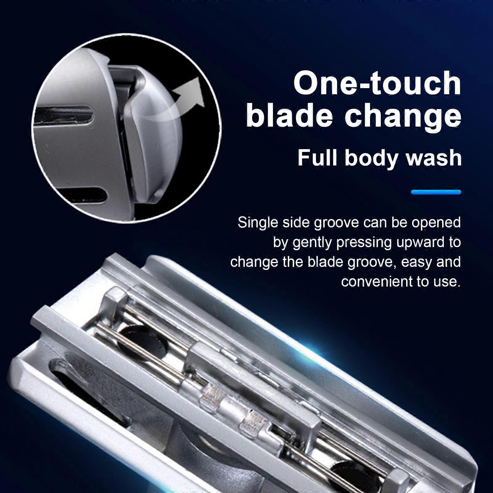 Manual Beard Trimmer   Sharpness Versatile Portable Beard Shaving Tool for Men Silver
