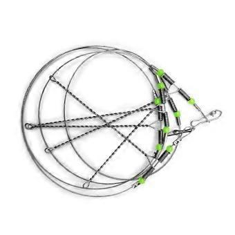 10 Pcs Equipamentos de Pesca com Giratórios Snaps Beads Líder de Pesca Equipamentos de Equipamento, Fio de Pesca Aço Inoxidável Traços de Fio Líder