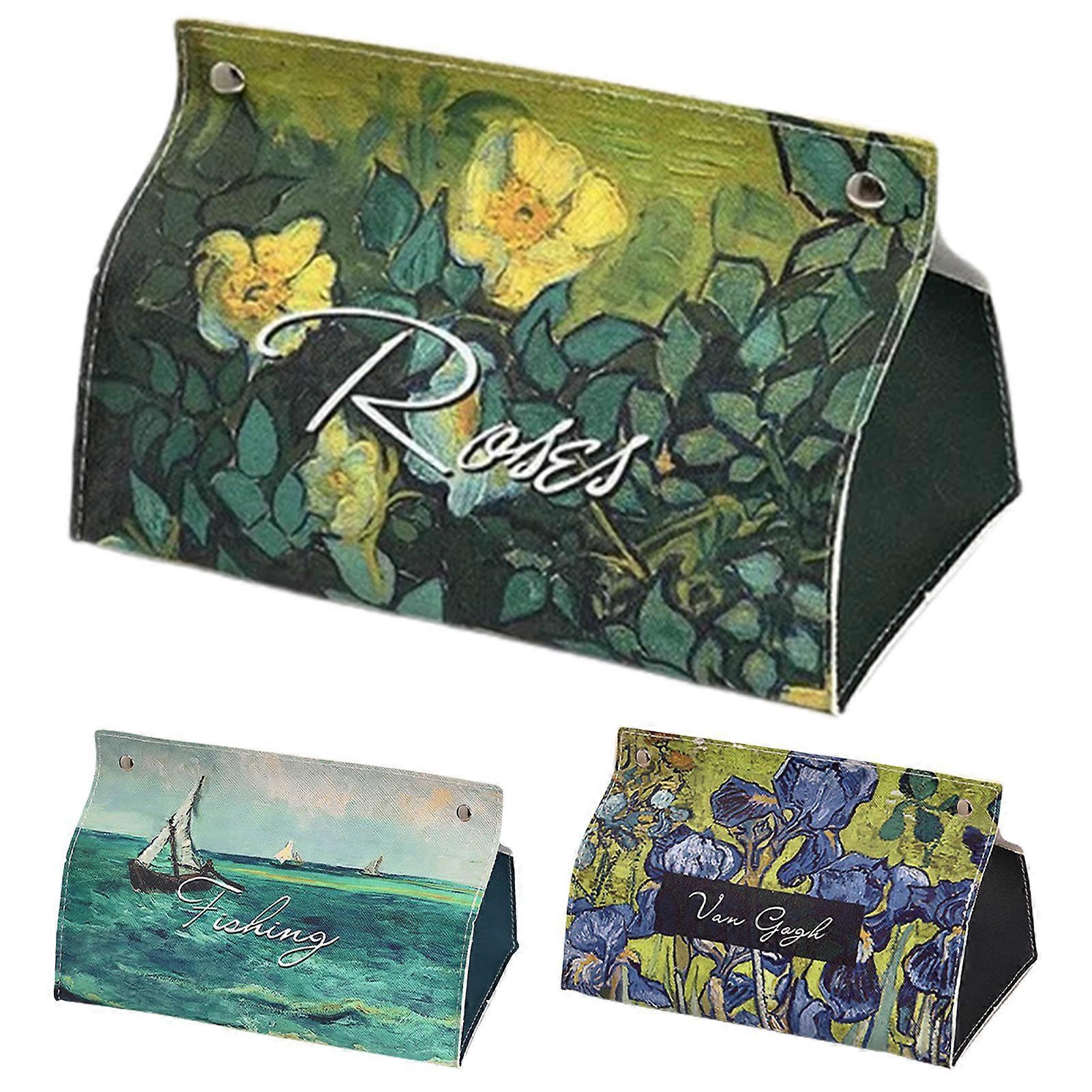 Artistic Leather Tissue Box Cover