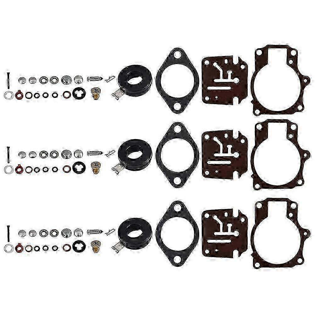 Evinrude Carb Kit 3-Pack with Float Assembly