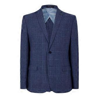 Ted Baker Mens Plaid Houndstooth Suit Jacket