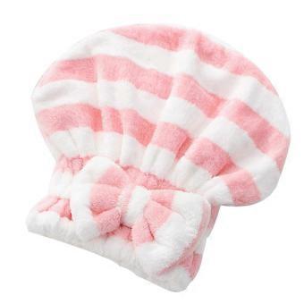 Absorbent Coral Velvet Hair Wrap Cap