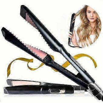 Straight and Curling Iron Adjustable Temperature 2 in 1 Home Styling Tool-brnv