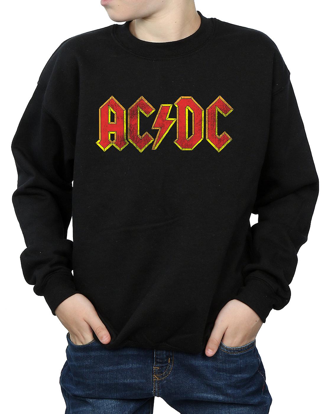 AC/DC Boys Distressed Red Logo Sweatshirt | Fruugo UK