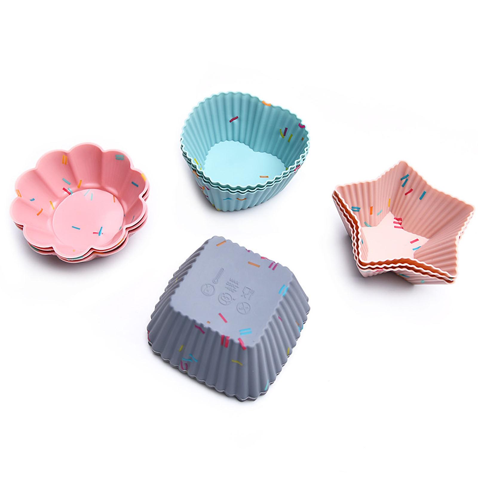4 Pcs Multicolor Muffin Liners Ultra Durable Silicone Muffin Liners Reusable