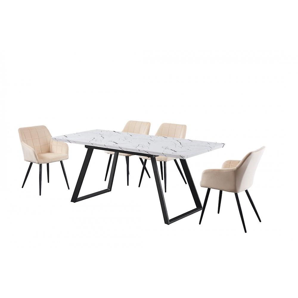 Cambrils Toga Lux Dining Set - A Kitchen Table & 4 Dinette Chairs
