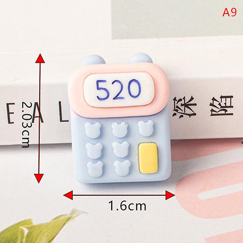 10 Pcs New Cute Resin Mini Cartoon Tv Refrigerator Camera Flat Back Cabochon