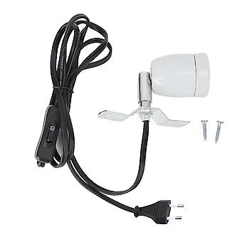 E27 Drehbarer Reptil Pet Clip Wärmelampe Glühbirne Sockelhalter 300W 110-240V UK Stecker