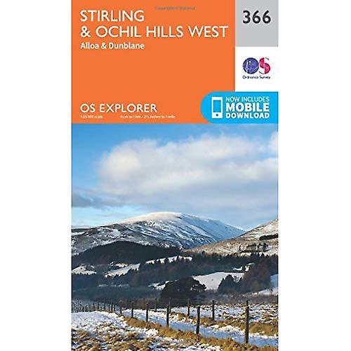OS Explorer Map (366) Stirling and Ochil Hills West