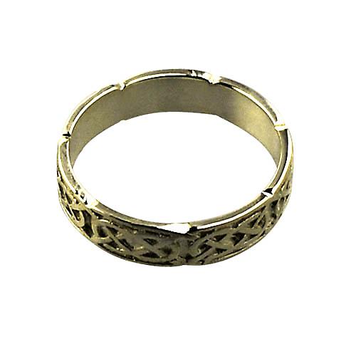 18ct Gold 4mm Celtic Wedding Ring Size Q