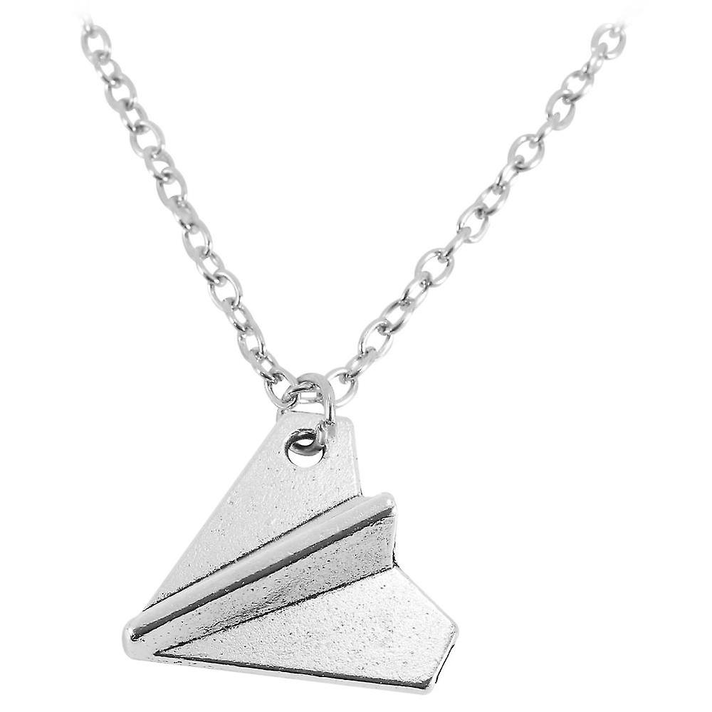 Paper Airplane Necklace (silver)