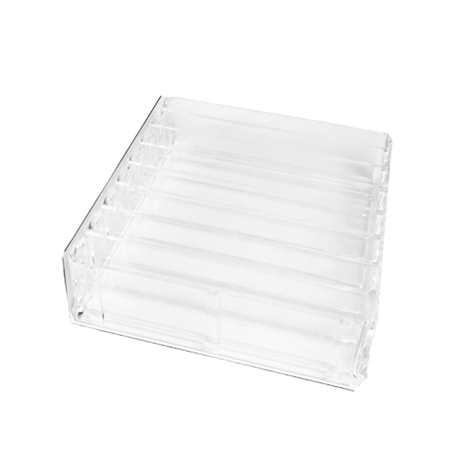 Clear Makeup Palette Organizer Divided Sections Stand Rack