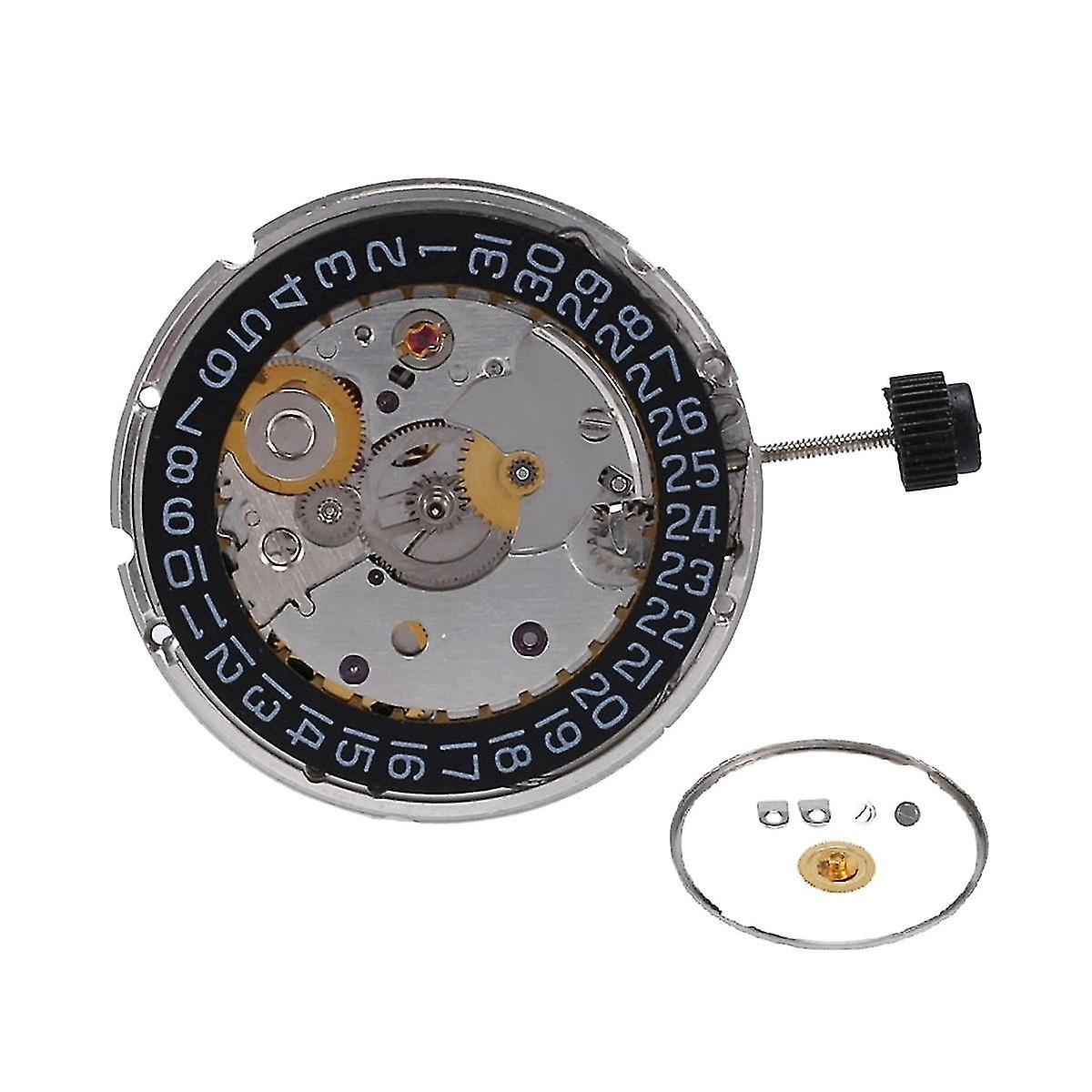 2824-2 Watch Movement Automatic Mechanical Movement Engraved Fish Pattern Watch Accessories Black C