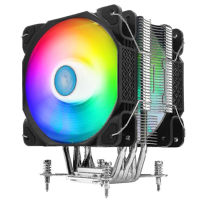 Colorful Rgb Cpu Cooler Chassis Radiator 6heatpipes Cpu Air Cooler 120mm Pwm Fan