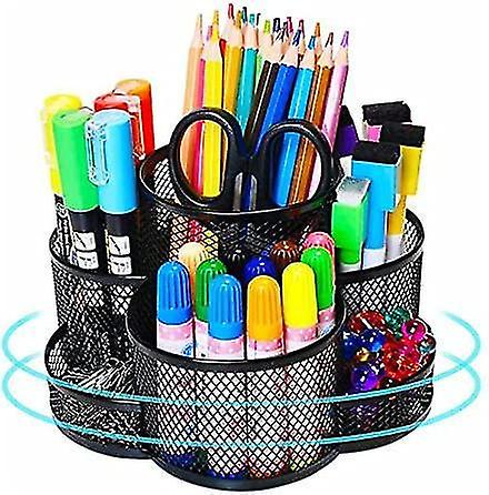 360 Rotating Pen Holder, Makeup Brush Holder, Stationery Organizer, Multi-function Storage Box, 7 Co