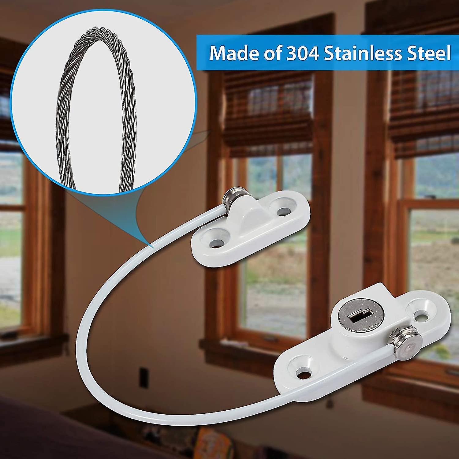 1pcs Opening Restrictor For Windows And Doors Pvc Window Restrictor With Child Safety Lock With Key