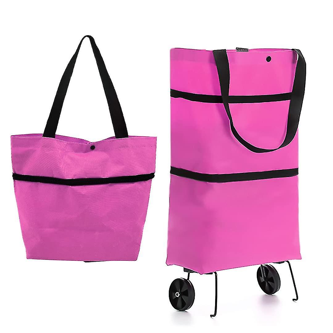 Bag With Wheels,2 In 1 Reusable Multifunctional Foldable Trolley Bags For Home And