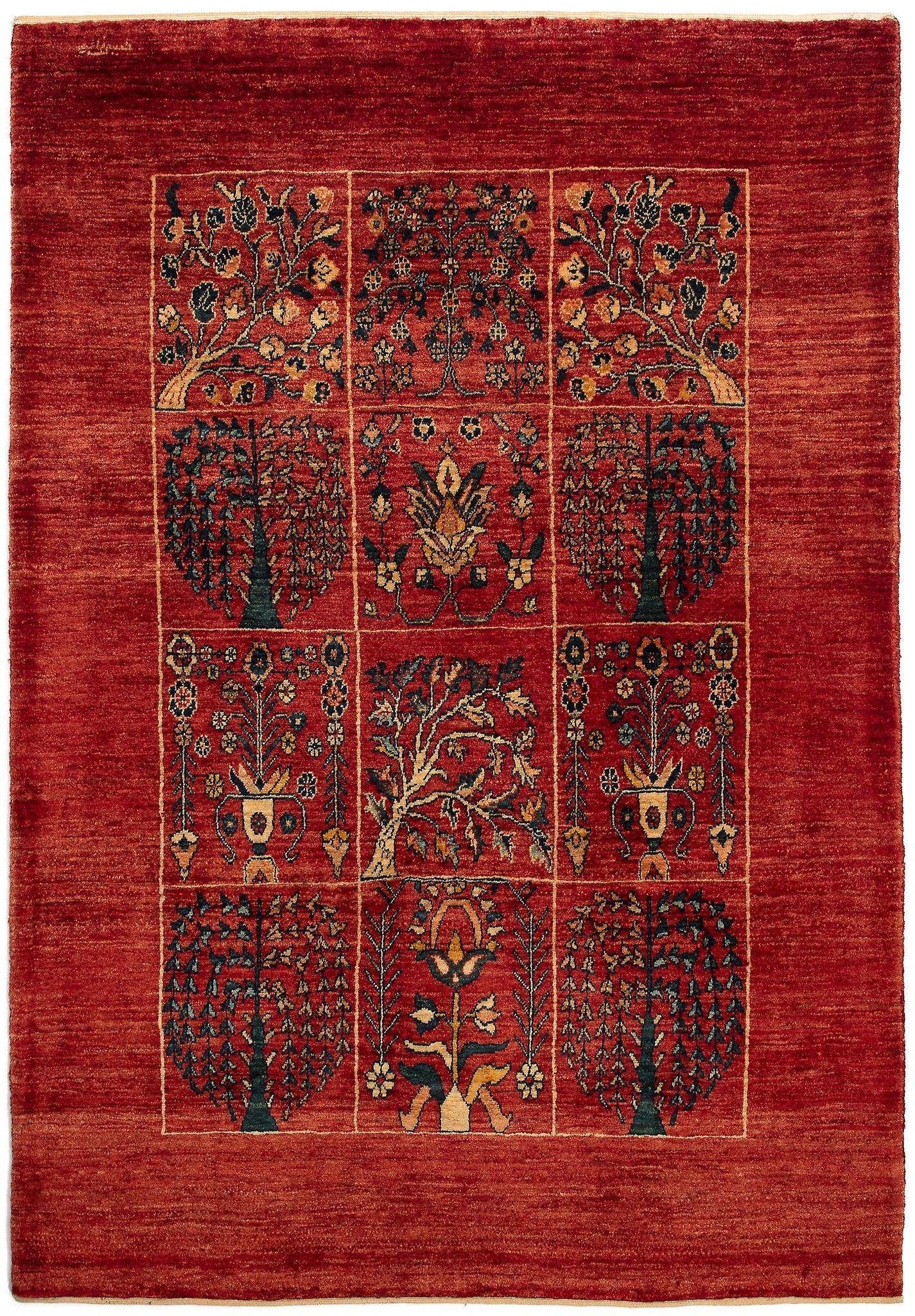 Vidal Kashkuli 143x200 with Red Hand knotted Central Asia Rug