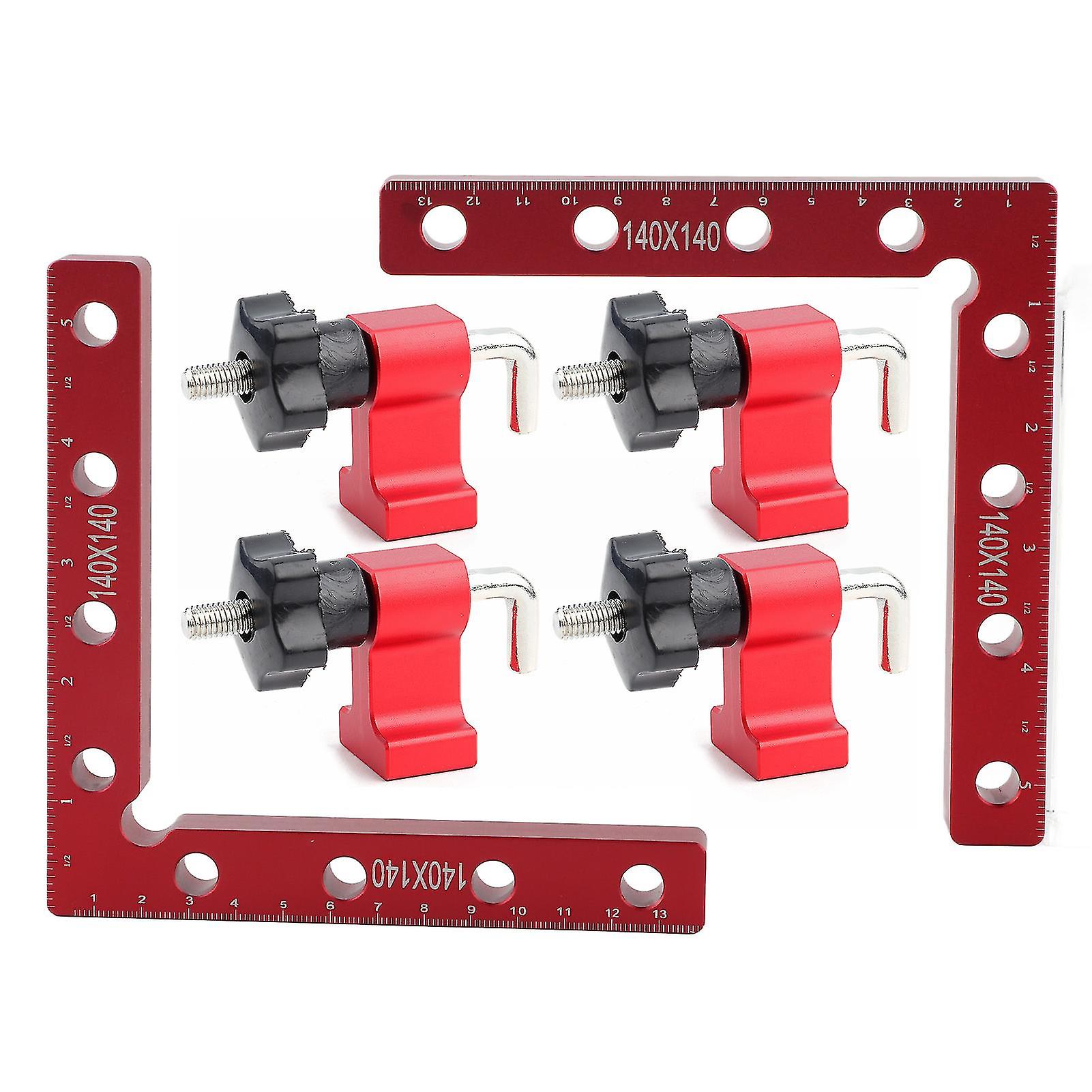 90 Degree Right Angle Positioning Ruler L Shaped Carpenter Panel Fixing Clamp 140x140mm