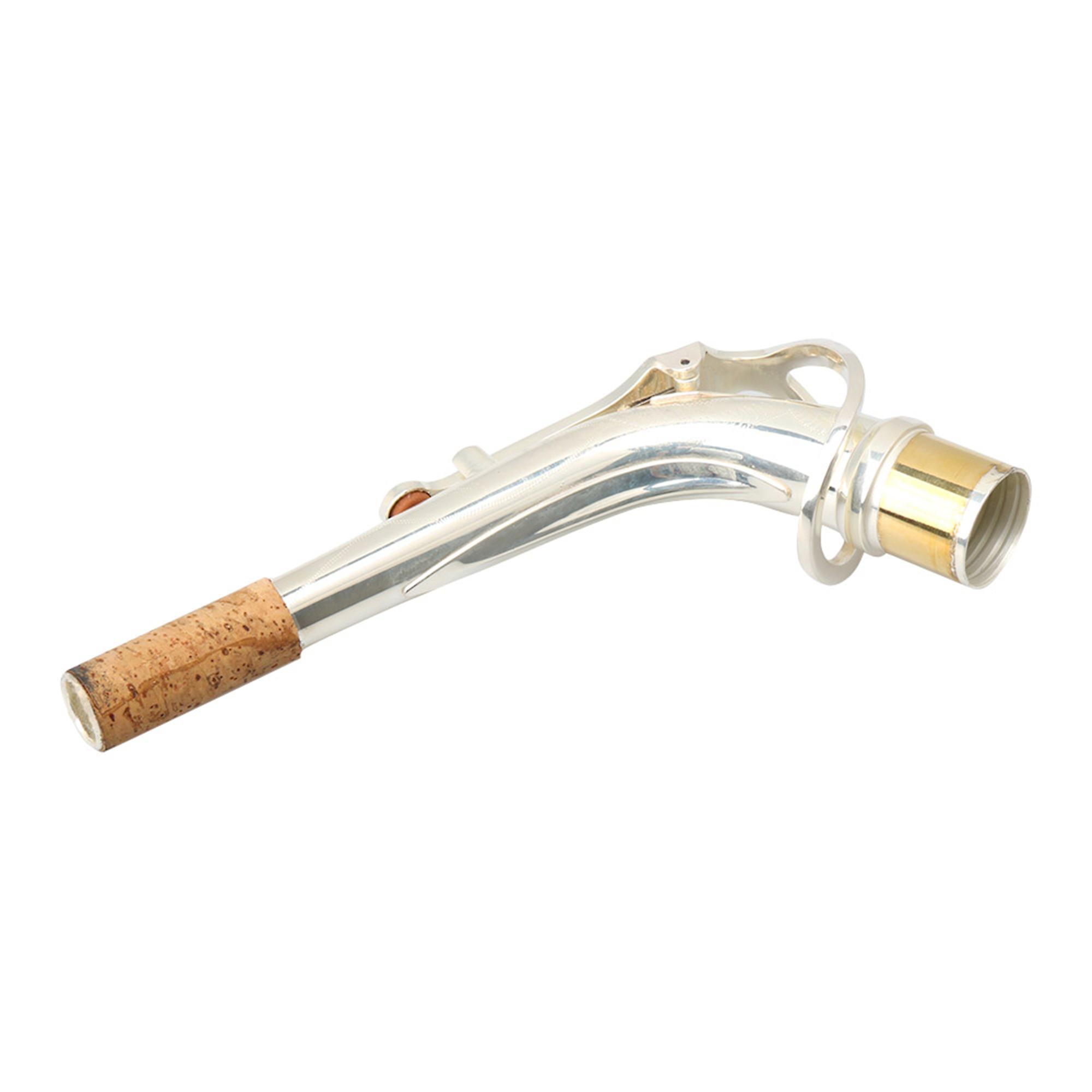 Silver-Plate E-flat Alto Saxophone Bend Neck Woodwind Accessory 2.45cm