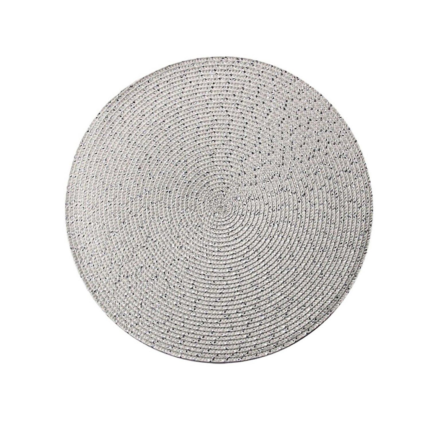ZHOUBA Waterproof Round Woven Placemat Dining Table Mat Kitchen Decoration for Home