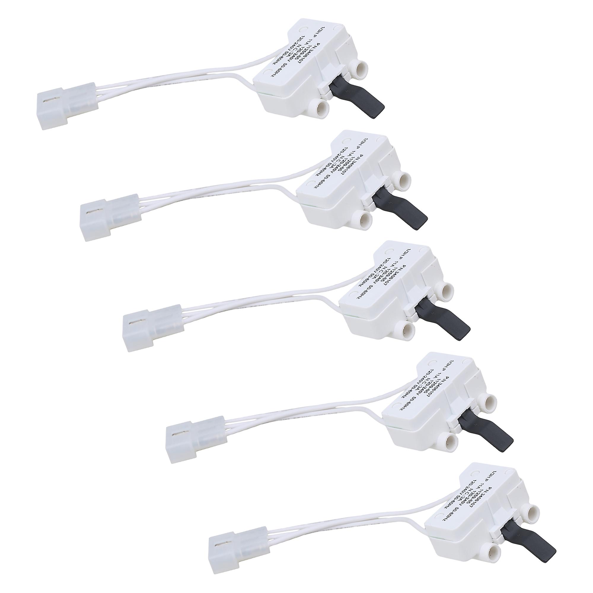 5pcs Dryer Door Switch Replacement Assembly 3406107 16.5x4.2cm White