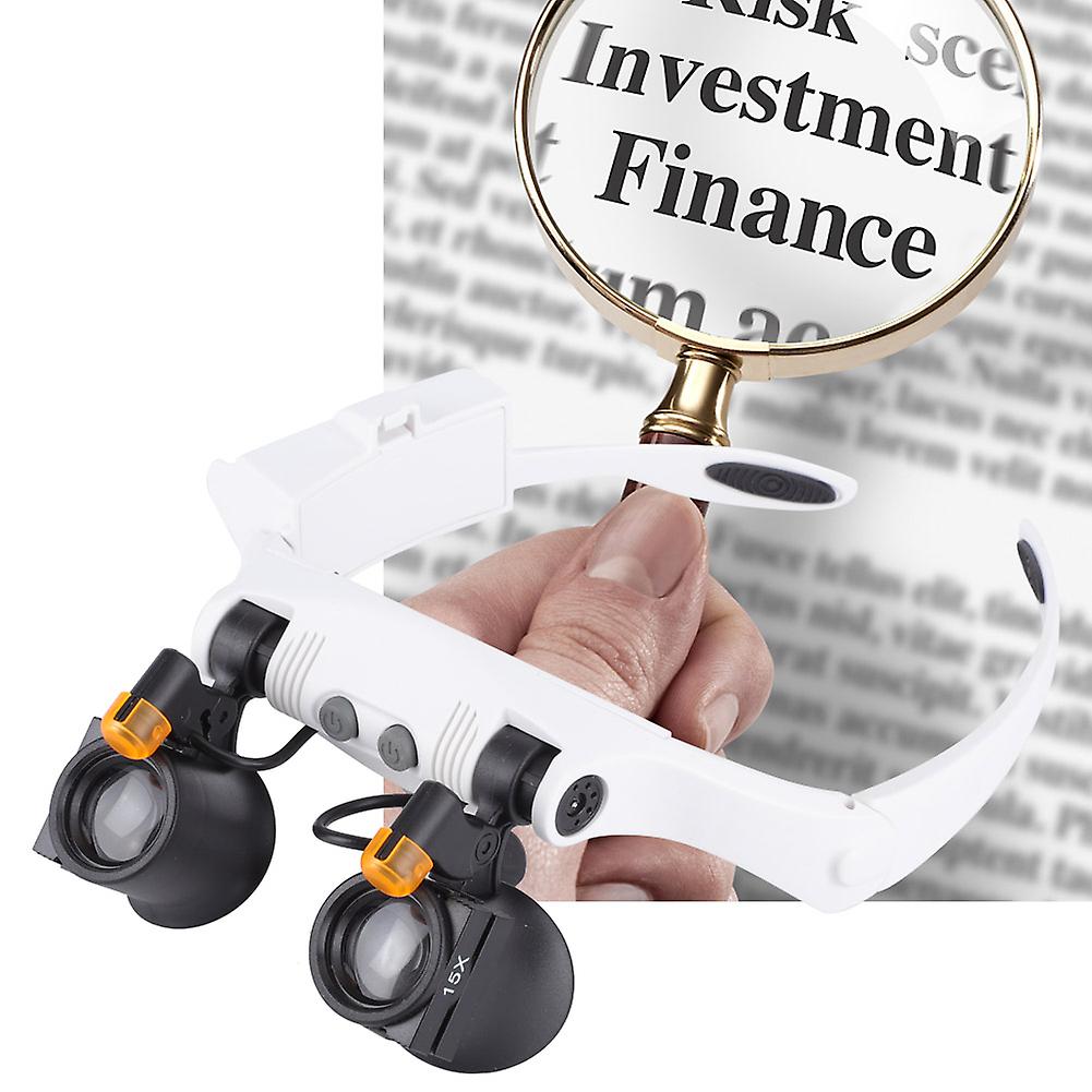 LED Lamp 21 Combined Headband Magnifier with Replaceable Lens