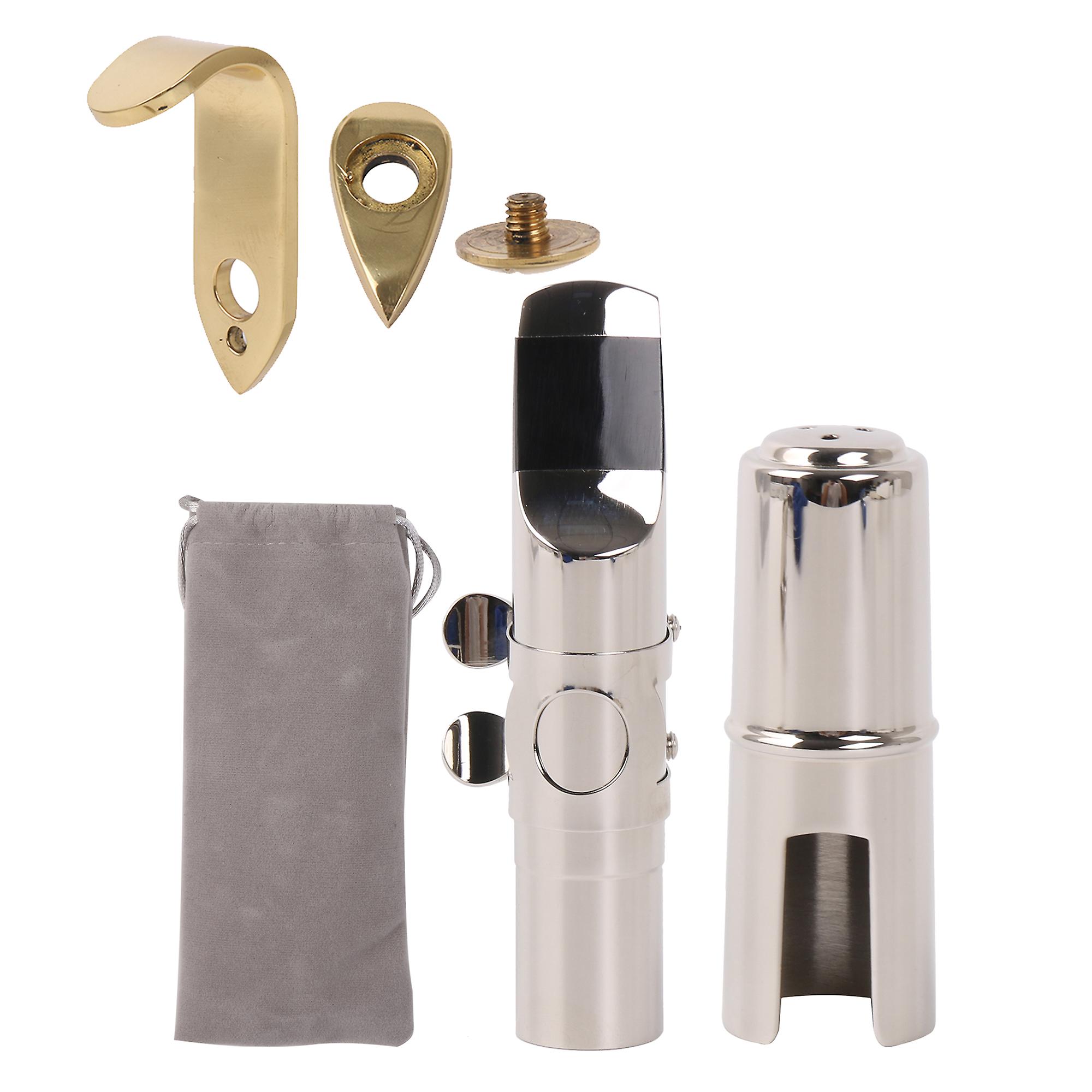 Alto E Flat Sax Mouthpiece 7# Clamp for Music Lover w/ Thumb Hook Rest