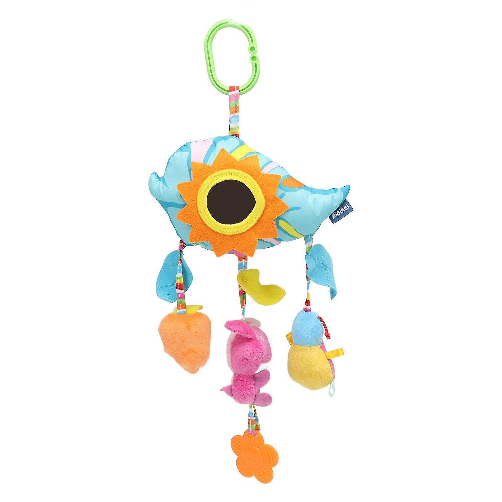 Soft Plush Rattle Toy for Babies - Safe Stroller & Bedside Bell with Gentle Sound