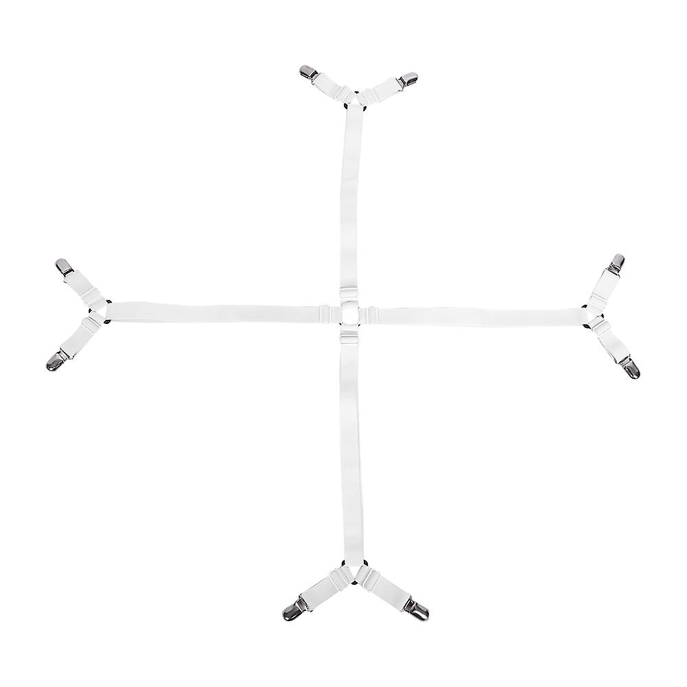 Sangles élastiques croisées pour matelas, draps, pinces triangulaires, attaches blanches